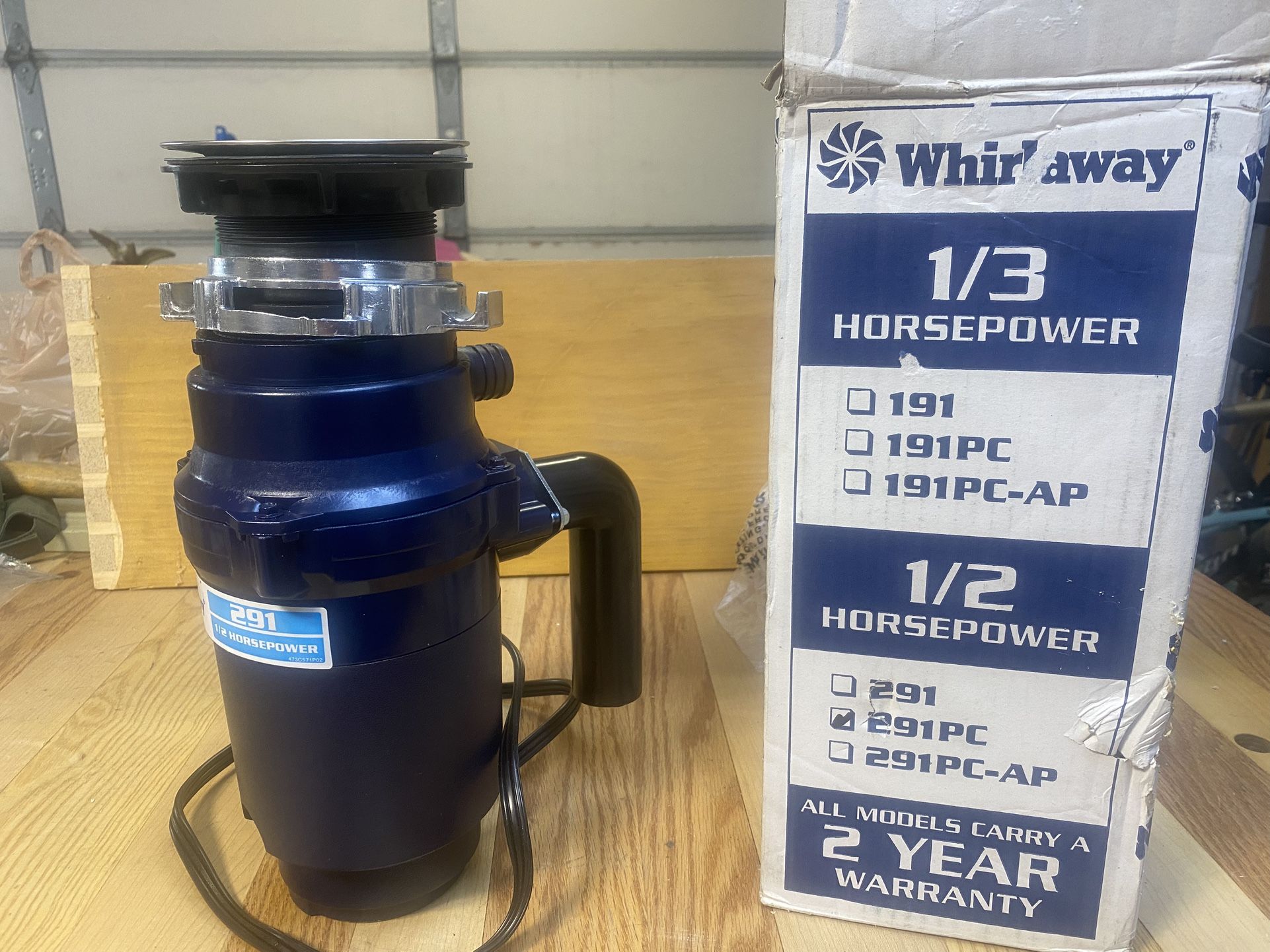1/2 Horse Whirl away Disposal