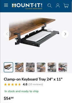 Under desk keyboard tray