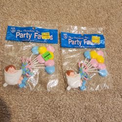 Lot Of 2 

Vintage Baby Shower Cake Decorations 