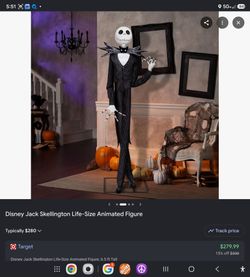 JACK SKELLINGTON ANIMATRONIC FIGURE 6.5FT