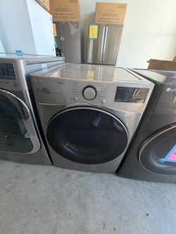 LG ThinQ Front Load Dryer Graphite Steel