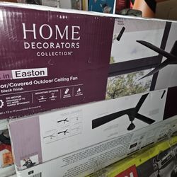 Home Decorators
Collection


$174.59


Easton 52 in. Indoor/
Outdoor Matte Black
with Matte Black Blades
Ceiling Fan with Remote
Included
