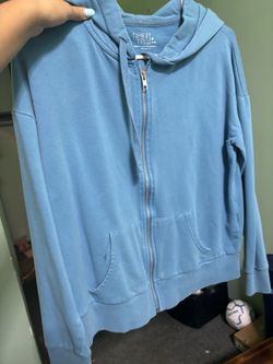 Time and Tru Blue Zip-Up Hoodie Size S
