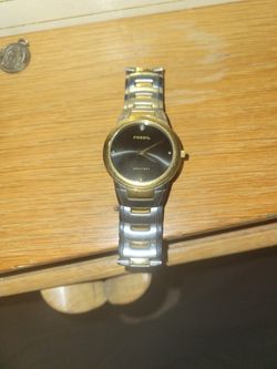 Vintage Fossil Arkitekt FS-3003 Two-Tone Watch (Non-Working / For Repair)