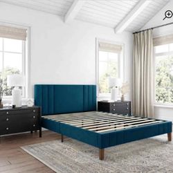 Free Delivery Teal Blue Full Size Bed Frame