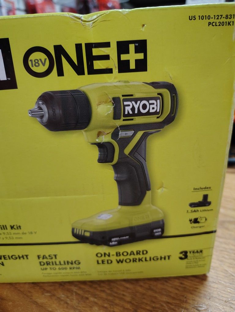 Ryobi Drill With Battery And Charger