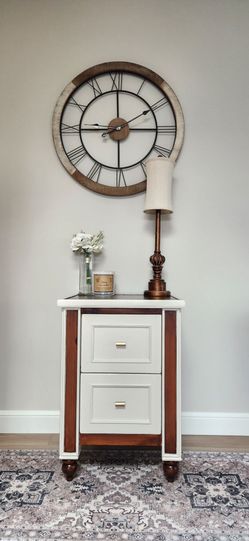 Custom modern farmhouse nightstand /  accent table