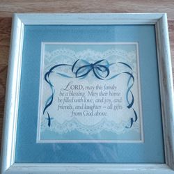 Lord,may This Family Be A Blessing Plaque 9x9 With Kickstand 