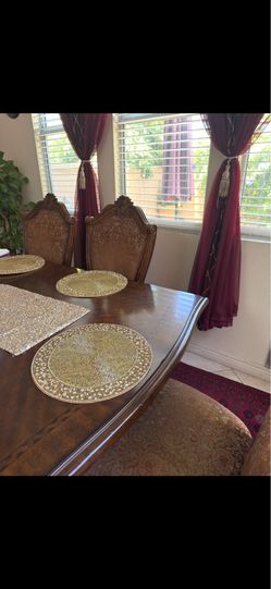 Dining table with six chairs Dining table with six chairs