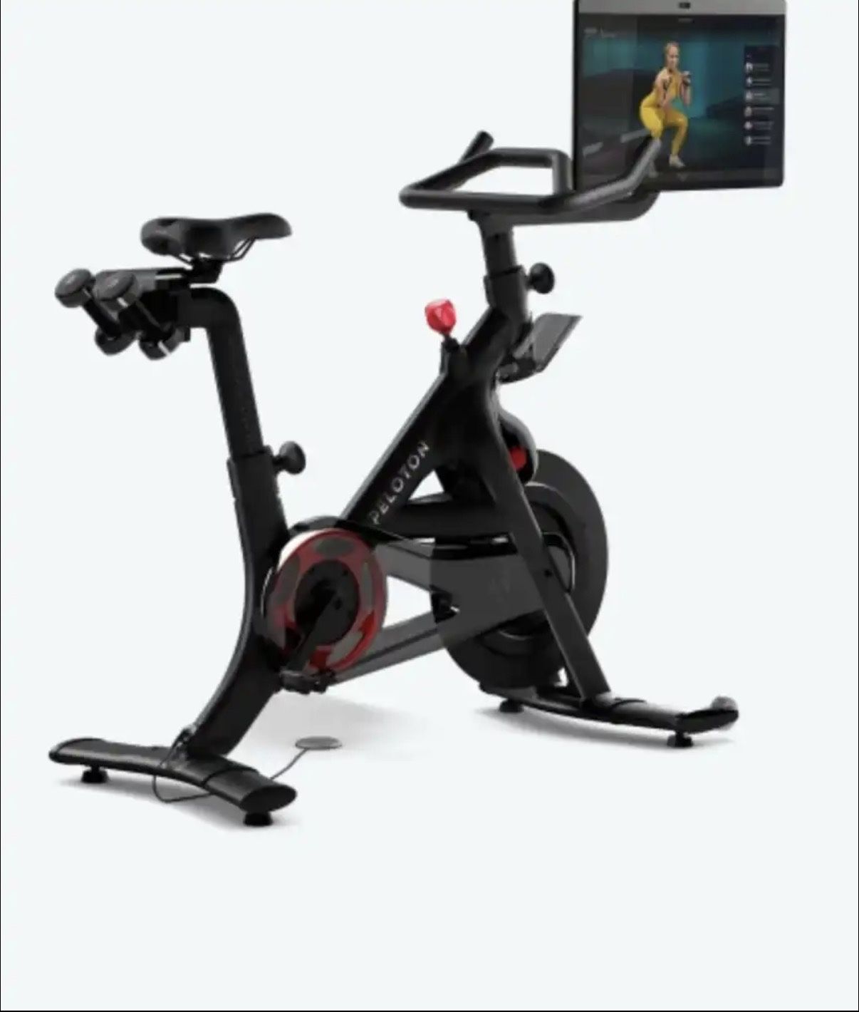 Peloton Exercise Bike with mat shoes and weights $1977 retail value