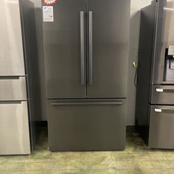 Matte Black Bosch French Door Refrigerator  R A