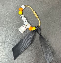 Halloween BOO Ghost Beaded Carabiner