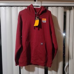 Russet Brown/Potters Clay Medium Men's ARIAT Rebar Graphic Hood