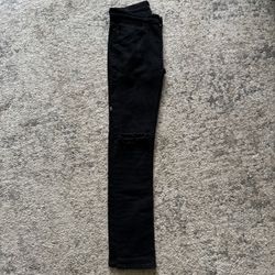 Black Ripped Knee Kusbi Skinny Jeans