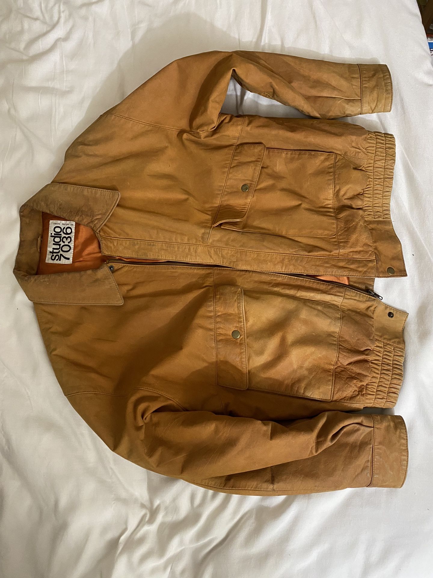 Mens Leather Jacket XL
