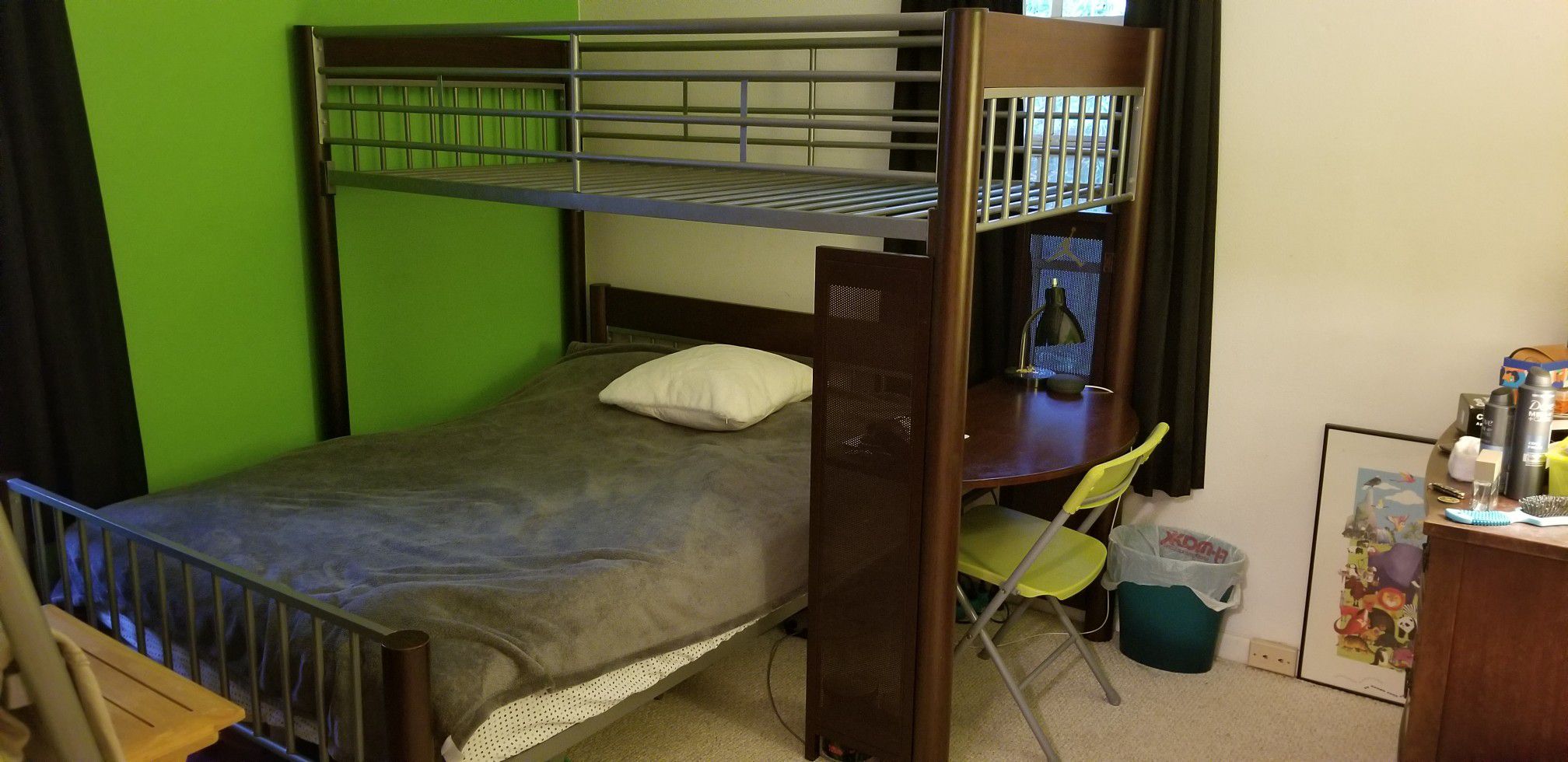 Room To Go Kids bunk beds w/desk.