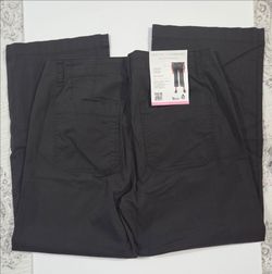 Social Standard  Black Twill Cropped Pants High Rise Stretch size 6