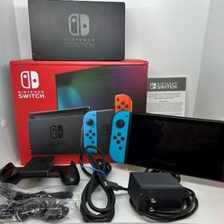 Original Nintendo Switch Console Complete In Box HAC-001 With Case