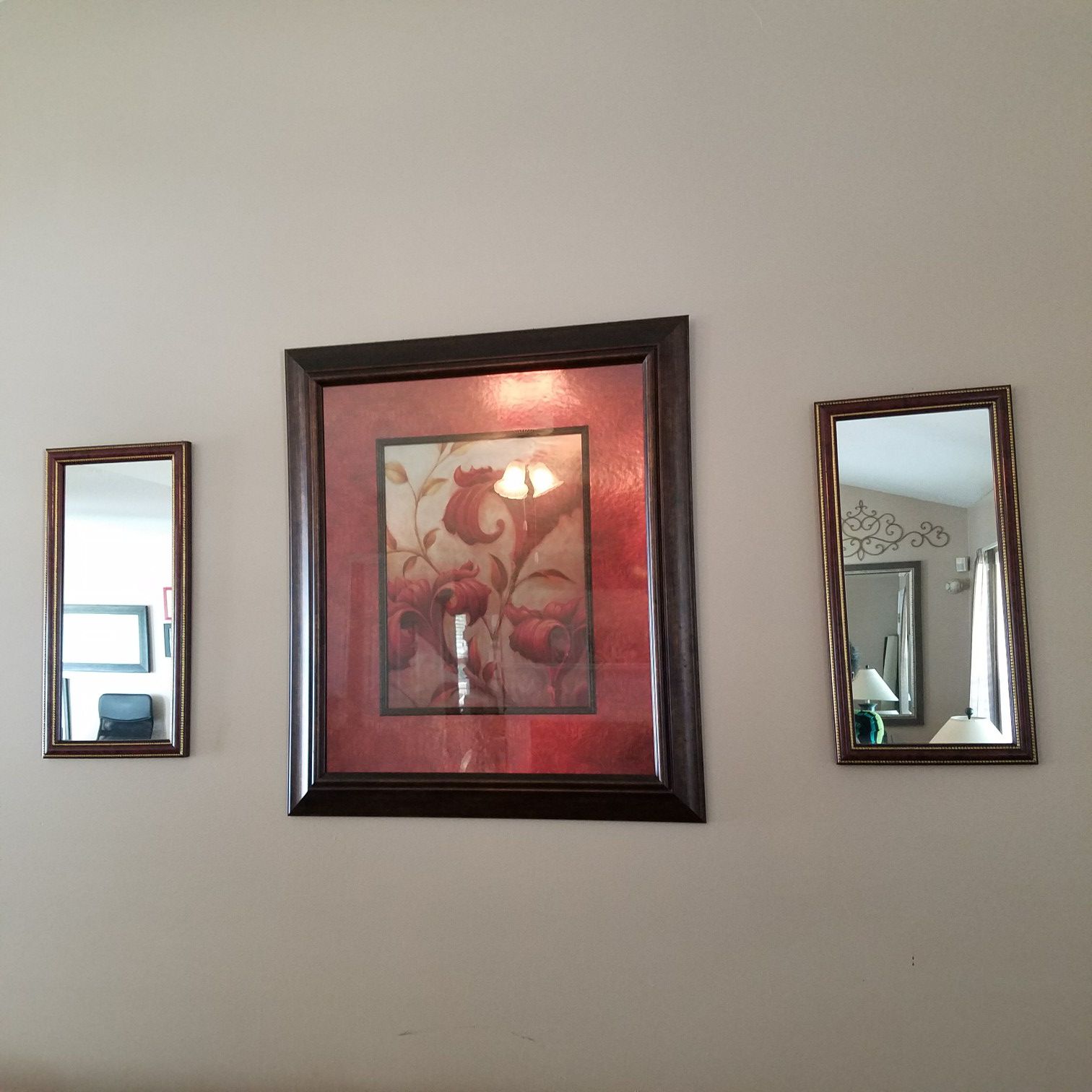 3pc wall art including 2 mirror