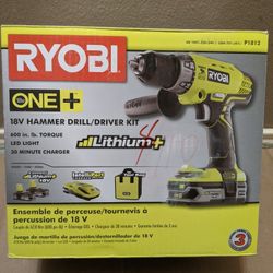 Ryobi 18v Hammer Drill/ Driver Kit