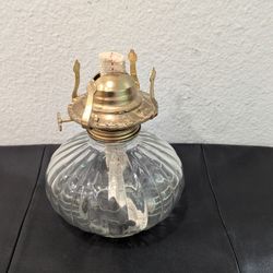Vintage Trademark Golden Globe Glass Oil Lamp