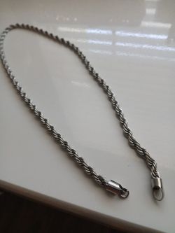 Silver Rope Chain 22 Inch