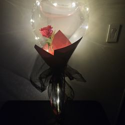 Bobo heart led light balloon 

I sell this beautiful and elegant present for valentine's day the balloon comes with (1) rose & rose petals inside of t