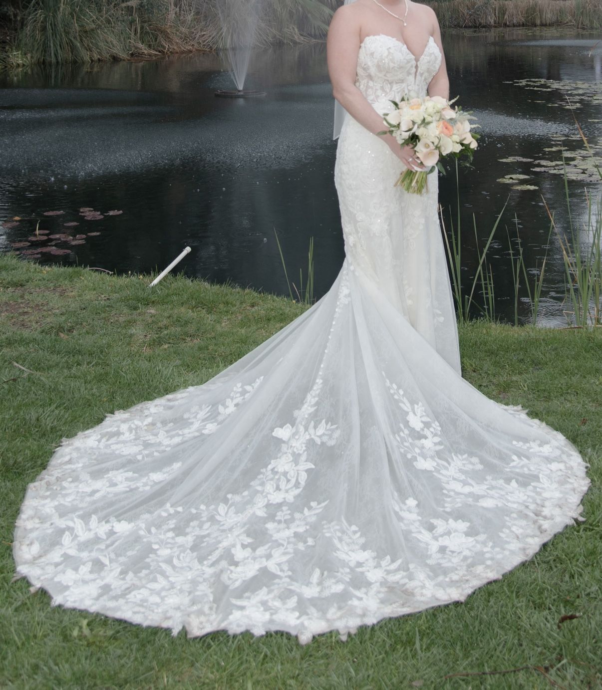 Wedding Gown - Allure Bridal Strapless With Hidden Straps