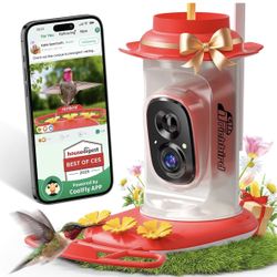 Smart Hummingbird Feeder with Camera Solar Powered