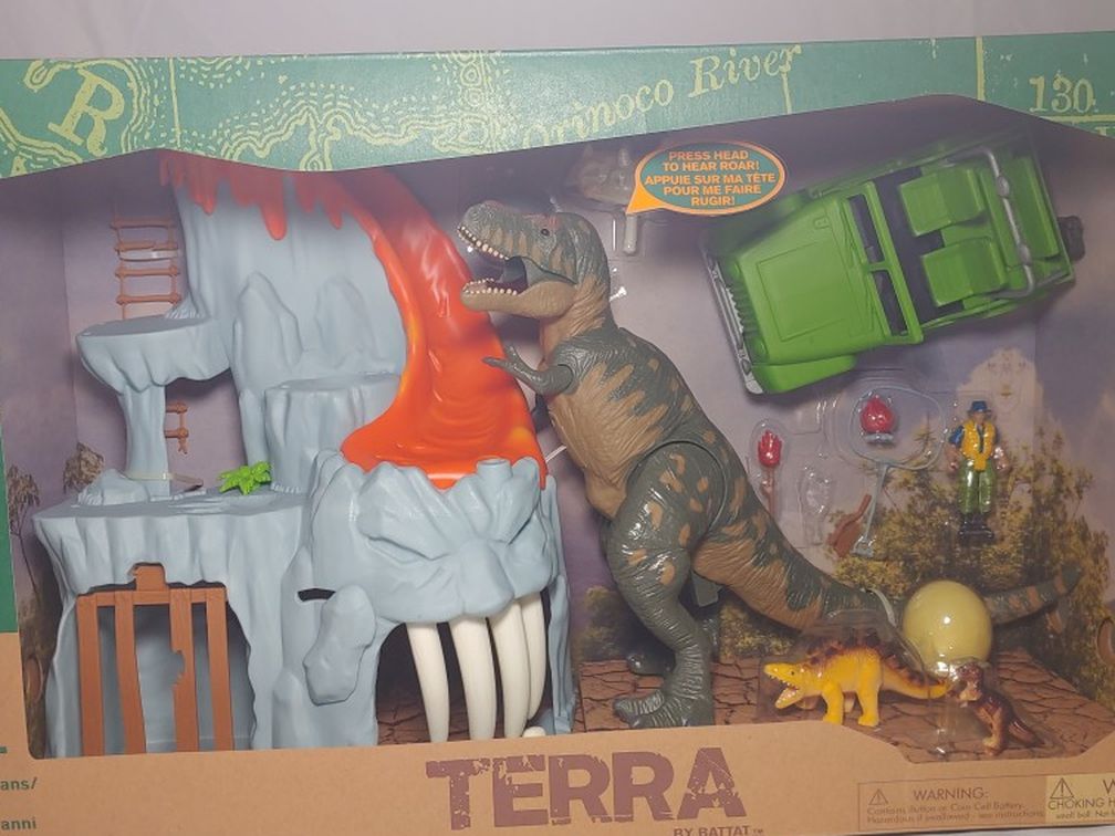 New In Box Terra By Battat Lava Mountain T-Rex Adventure