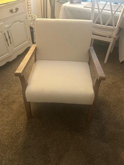 Upholstered Accent Chair with Wood Frame
