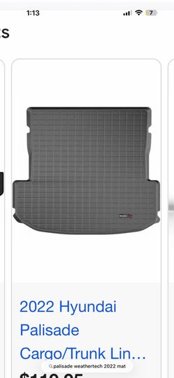 Weather tech weathertech 2022 palisade trunk liner