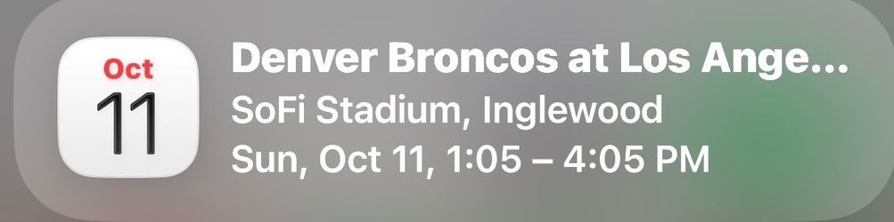 Broncos Vs. Chargers October 11, 2026