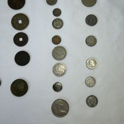 Lot Of Antique Coins Around The World 