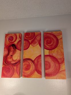 Original Triptych Oil Painting | 3-Panel Wall Art | Professional Artist