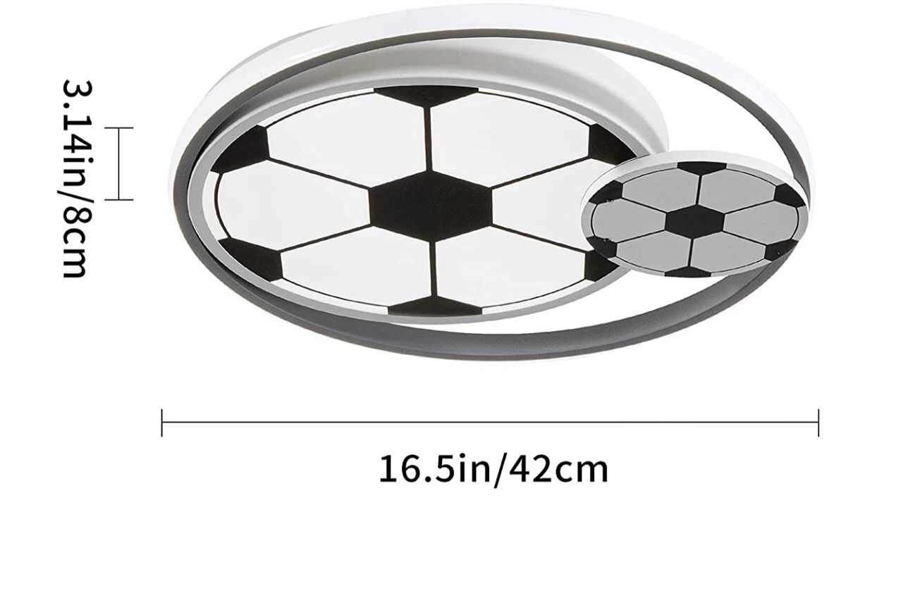 Kids Ceiling Light Fixture Soccer/Football