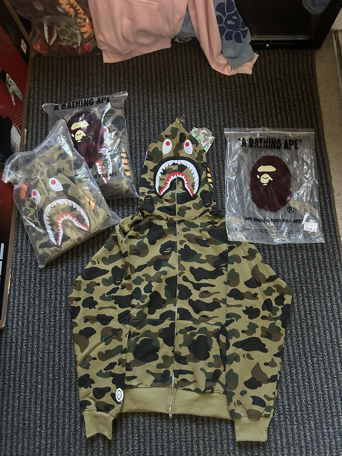 CAMO SHARK BAPE HOODIE