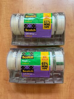 NEW 3M Scotch Magic & Gift-Wrap Tape – 12 XL Rolls