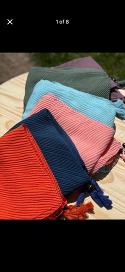 Pleated tassel Scarves/shawls