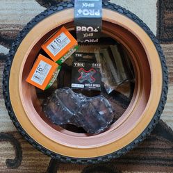 NEW Bicycle Bmx Jr Parts Bundle 16" Black Gumwall