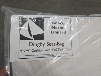 Dingy Dinghy Seat Cushion Bag Two Sizes Brand New