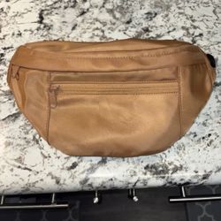 Tan Nylon Belt Bag / Fanny Pack - Neutral Crossbody