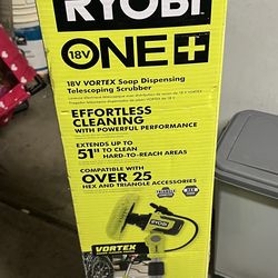 ONE+ 18V Cordless Soap Dispensing Scrubber Kit with 2.0 Ah Battery and Charger