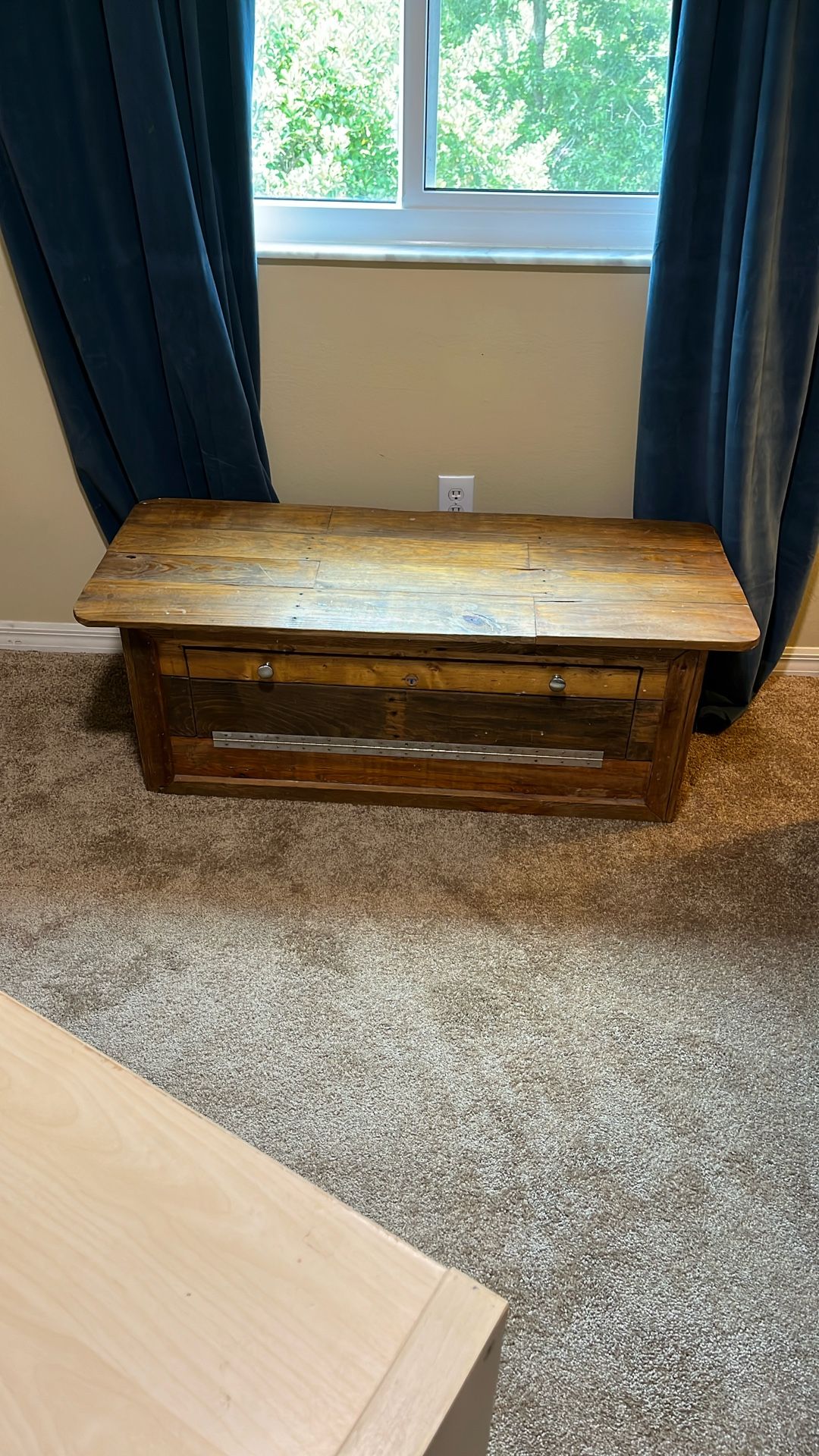 Hand Made Coffee Table With Storage Toy Chest Or Table Bin