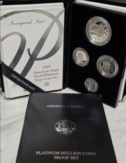 1997-W 4-Coin Proof American Platinum Eagle Set (w/Box & COA)