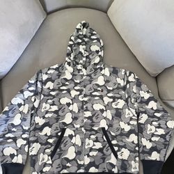 BAPE Stripe ABC Camo Relaxed Fit Full Zip Hoodie 'Navy'