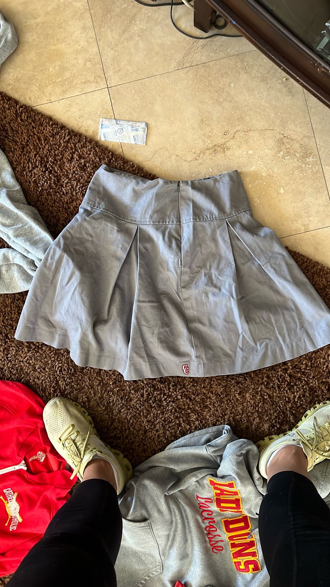 Gray Cathedral Catholic Uniform Skirt Perfect For Senior Decorating