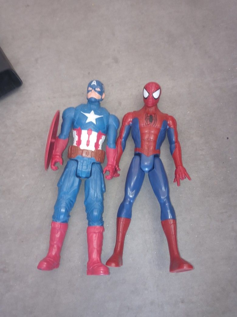 Spiderman And Captain America Figure 7inch