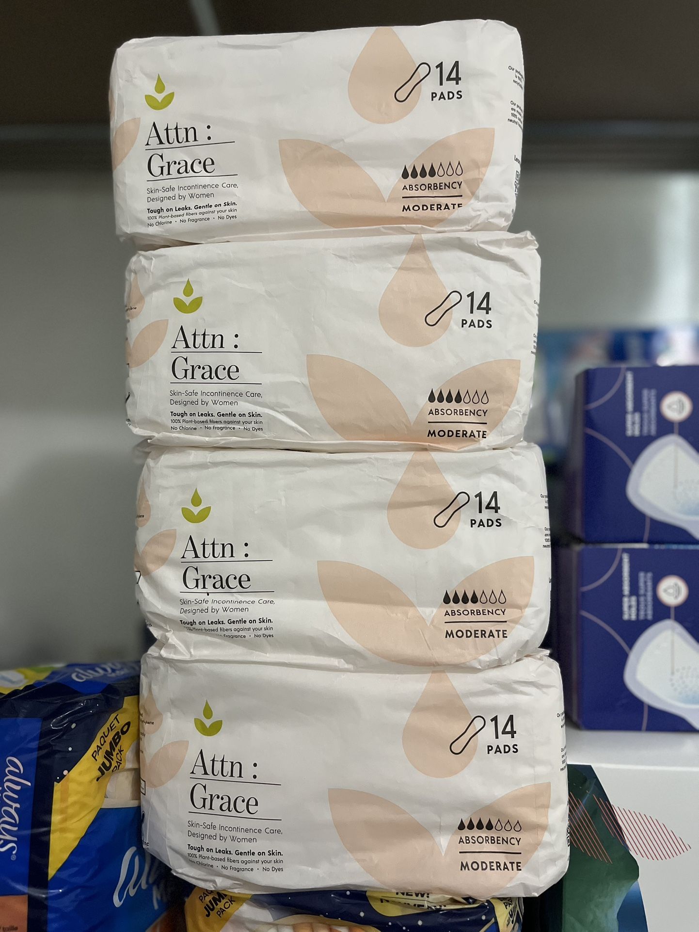 Attn: Grace Incontinence Pads(4pks)