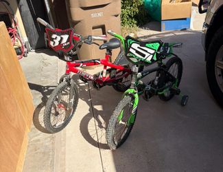 Two boys bikes